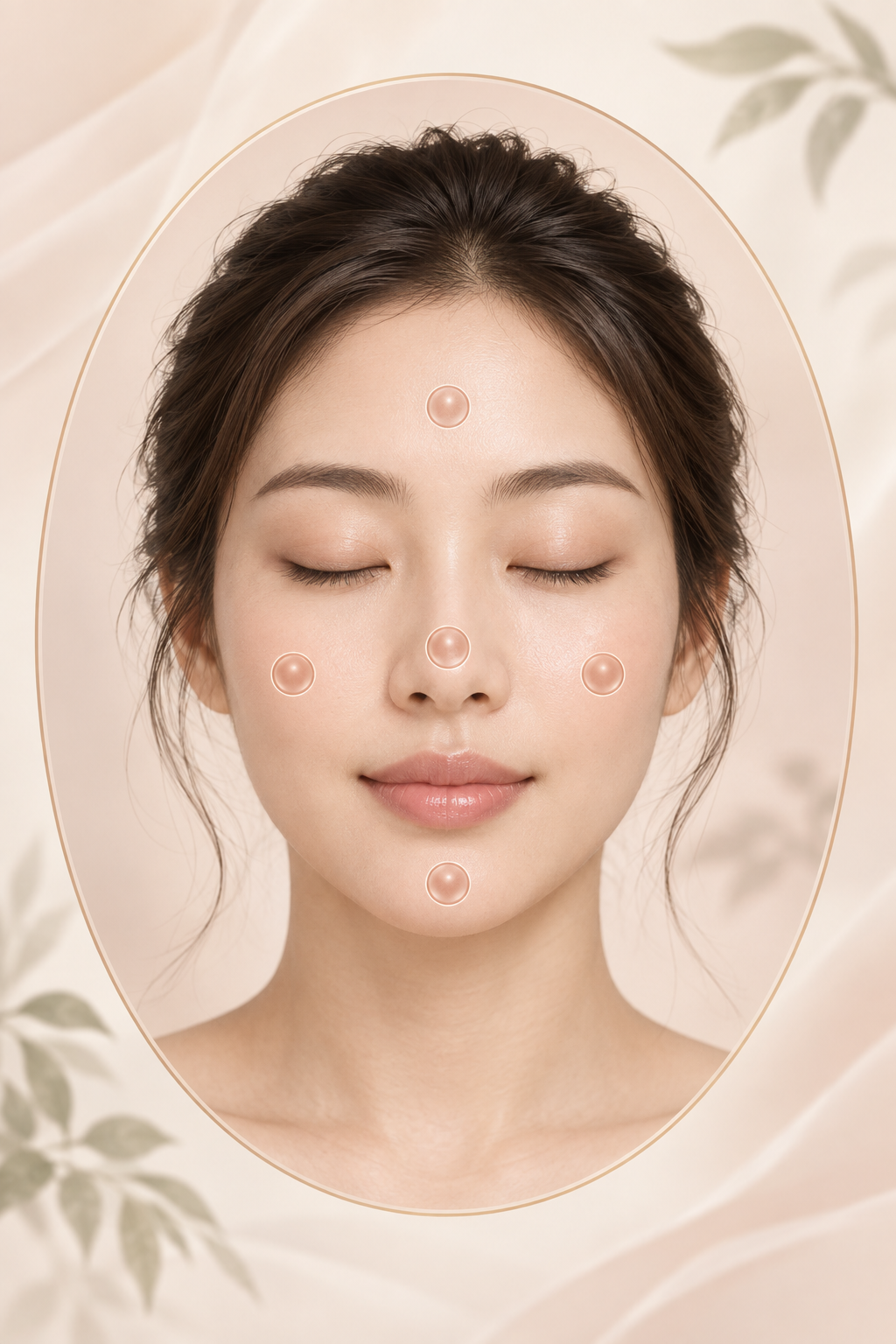 Minh hoạ các vùng chăm sóc trên khuôn mặt