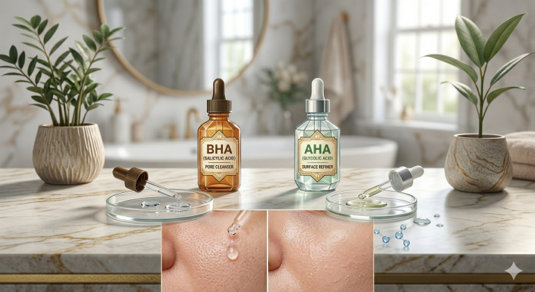 BHA và AHA: Lựa chọn hoàn hảo để làm sạch da chết