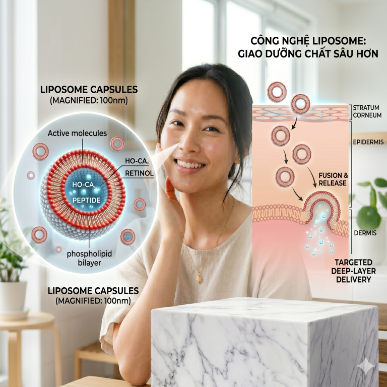 Vì sao Liposome đang trở thành công nghệ được ứng dụng rộng rãi trong chăm sóc da hiện đại?